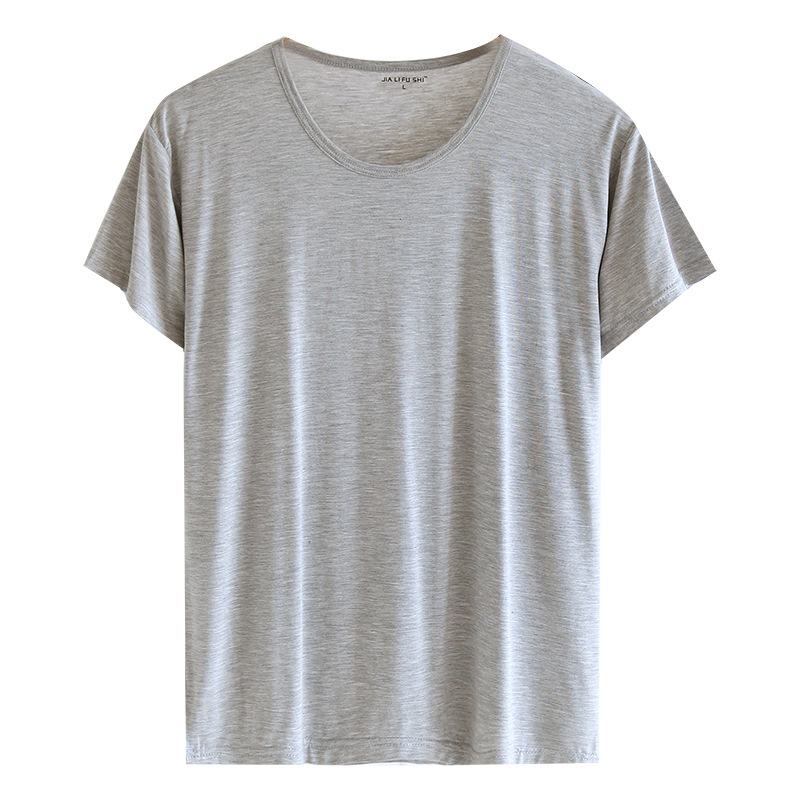 Modal materjalist lühikeste käistega meeste T-särk, vaba lõige, V-kaelus, suvi, kiire kuivatamine