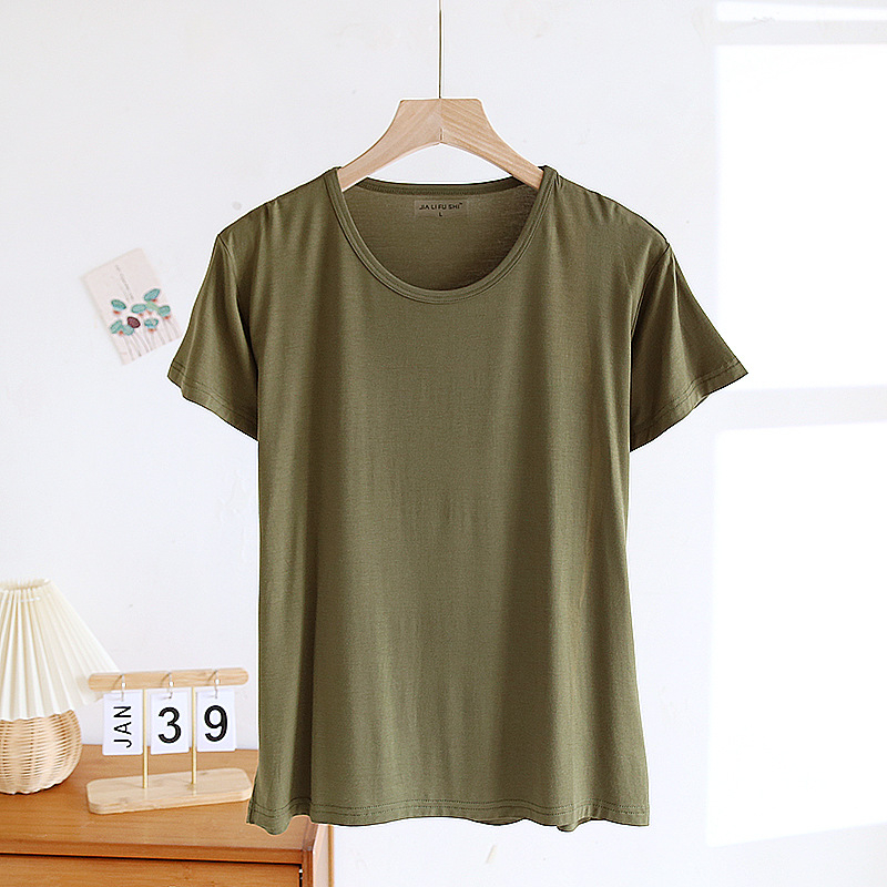 Modal materjalist lühikeste käistega meeste T-särk, vaba lõige, V-kaelus, suvi, kiire kuivatamine