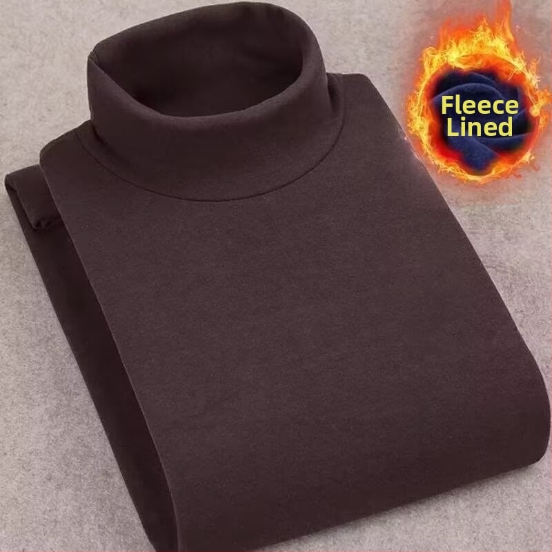 Meeste pikkade varrukatega T‑särk, lihtne stiil; Kaelus: kõrge kaelus; Varrukad: pikad; Vooder: fleece; Materjal: atsetaatkiud (Hooaeg: Talv)