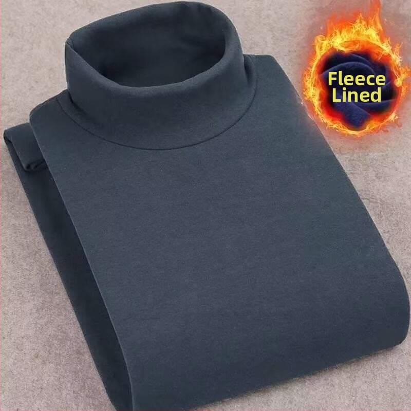 Meeste pikkade varrukatega T‑särk, lihtne stiil; Kaelus: kõrge kaelus; Varrukad: pikad; Vooder: fleece; Materjal: atsetaatkiud (Hooaeg: Talv)