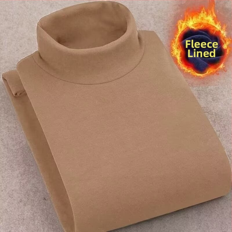 Meeste pikkade varrukatega T‑särk, lihtne stiil; Kaelus: kõrge kaelus; Varrukad: pikad; Vooder: fleece; Materjal: atsetaatkiud (Hooaeg: Talv)