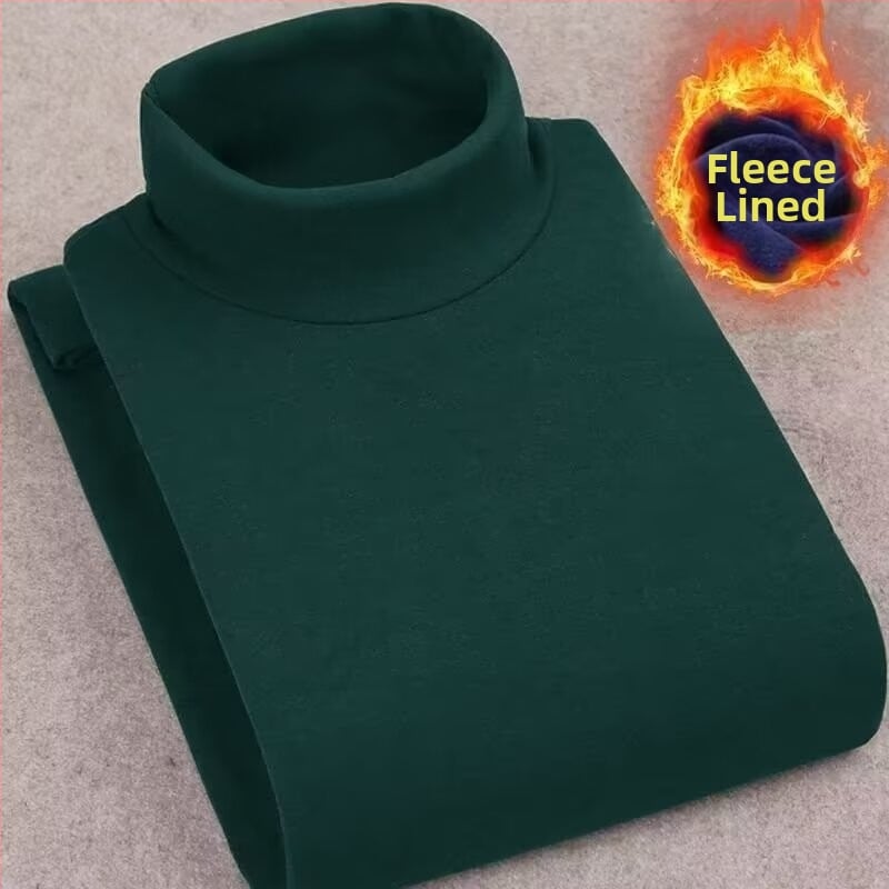 Meeste pikkade varrukatega T‑särk, lihtne stiil; Kaelus: kõrge kaelus; Varrukad: pikad; Vooder: fleece; Materjal: atsetaatkiud (Hooaeg: Talv)