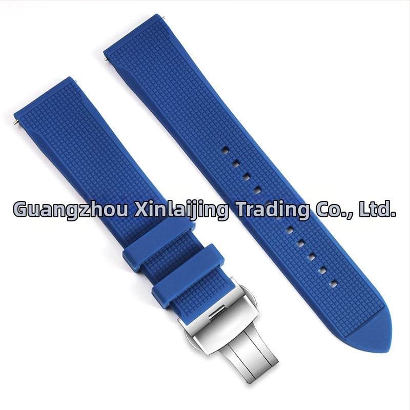 Каишка за часовник от силикон със пеперудена катарама за Huawei GT серия (GT246, GT2PRO, GT2E, Watch3) – Royal, лято 2024