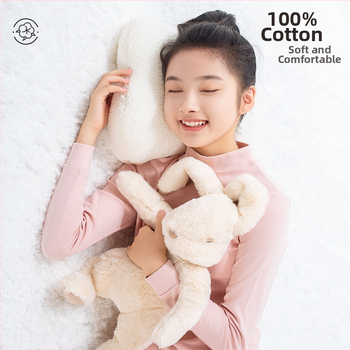 Djevojački dječji termalni komplet (gornji dio i hlače), 100% pamuk, podstava pamuk, prozračno, antibakterijsko, umjerena toplina