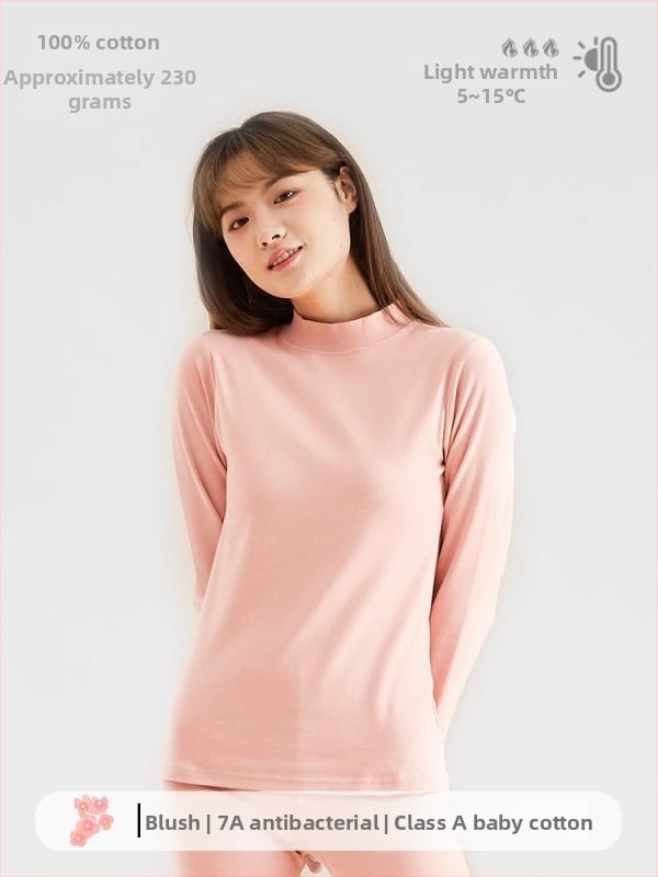 Djevojački dječji termalni komplet (gornji dio i hlače), 100% pamuk, podstava pamuk, prozračno, antibakterijsko, umjerena toplina