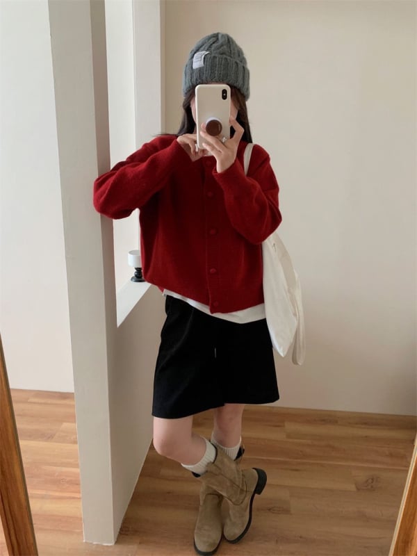 Kardigans, meitenīgs stils, adīts, akrila šķiedra 30–50%, rudens 2025