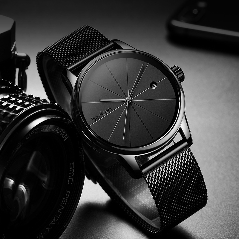 Automatski mehanički muški sat – Pearl mehanizam, kalendar, vodootpornost 30 m, kućište od nehrđajućeg čelika, narukvica od nehrđajućeg čelika