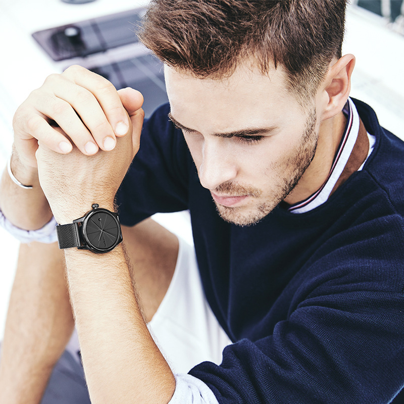 Automatski mehanički muški sat – Pearl mehanizam, kalendar, vodootpornost 30 m, kućište od nehrđajućeg čelika, narukvica od nehrđajućeg čelika