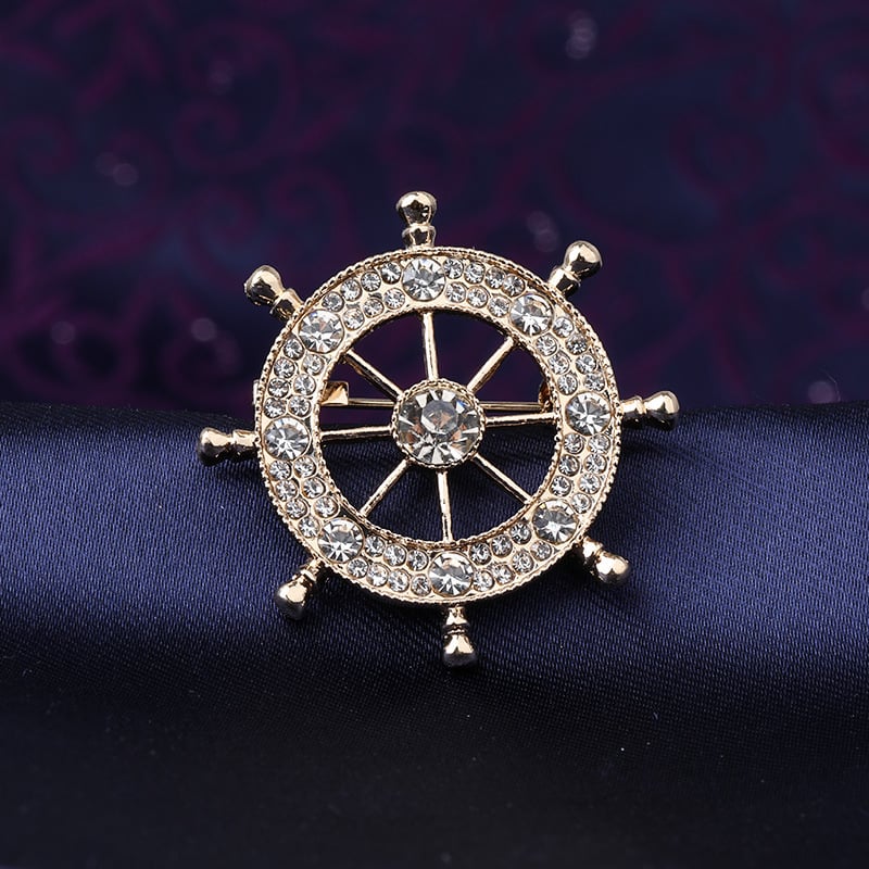 Broš od legure — unisex, kruna dizajn, elektroplatiranje, dekorativno