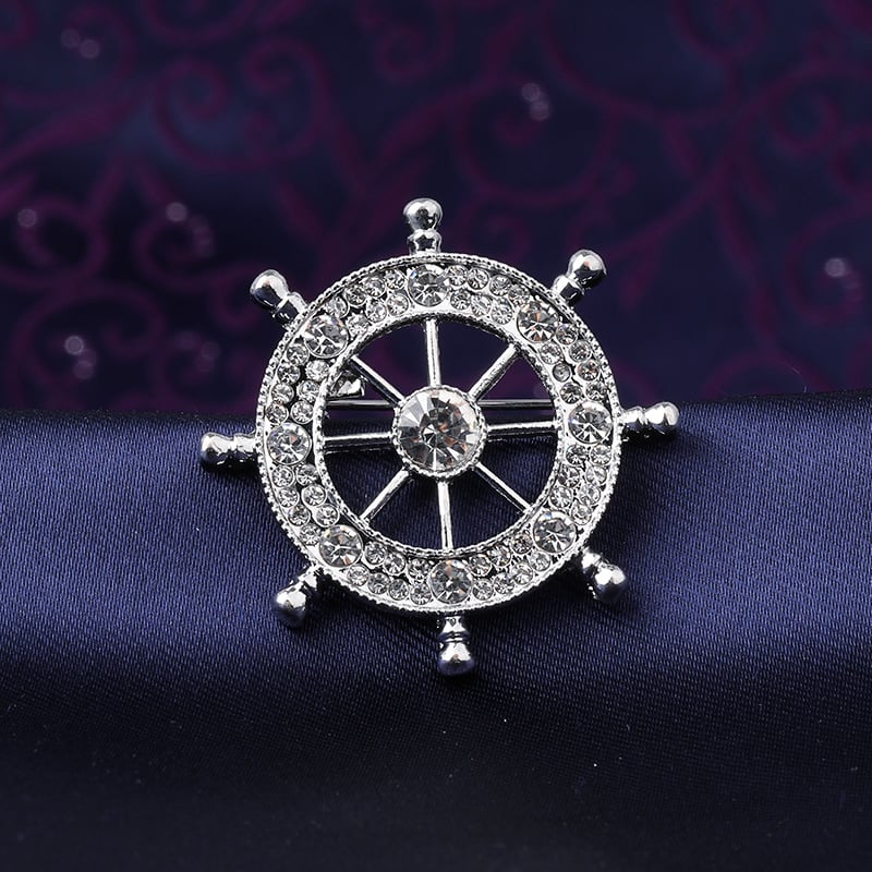 Broš od legure — unisex, kruna dizajn, elektroplatiranje, dekorativno