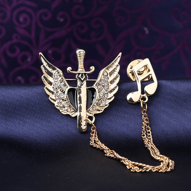 Broš od legure — unisex, kruna dizajn, elektroplatiranje, dekorativno