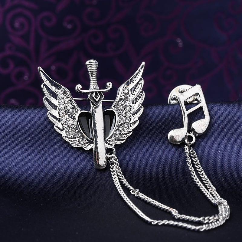 Broš od legure — unisex, kruna dizajn, elektroplatiranje, dekorativno