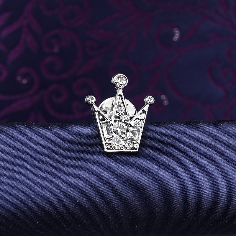 Broš od legure — unisex, kruna dizajn, elektroplatiranje, dekorativno