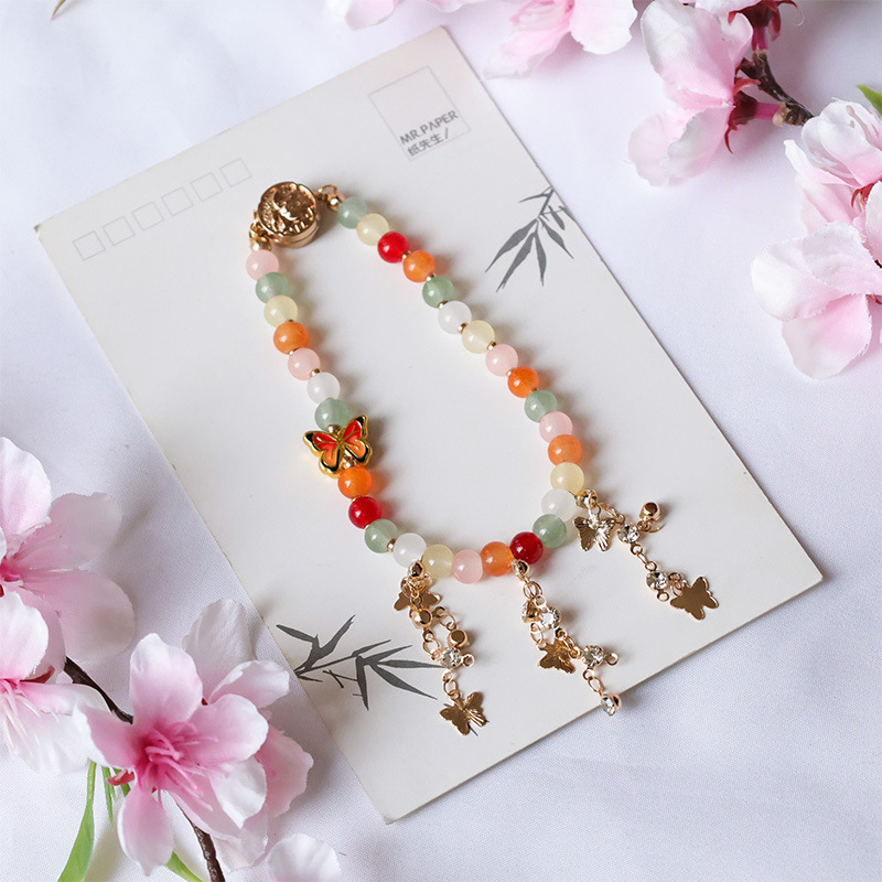 Magnetiskā sprādze Hanfu Liuli ar ametista kristālu, ģeometriska forma, cepts emaljas pārklājums, dabīgs unisex stils