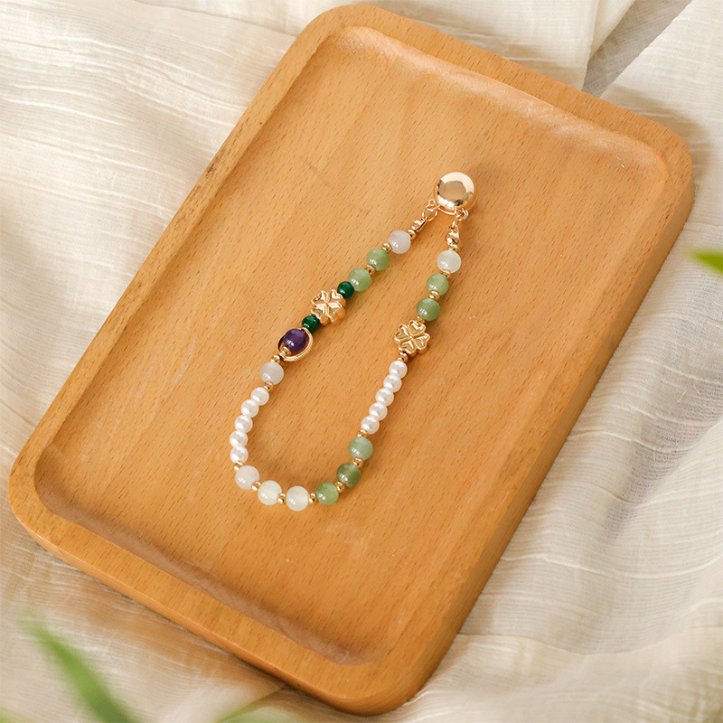 Magnetiskā sprādze Hanfu Liuli ar ametista kristālu, ģeometriska forma, cepts emaljas pārklājums, dabīgs unisex stils