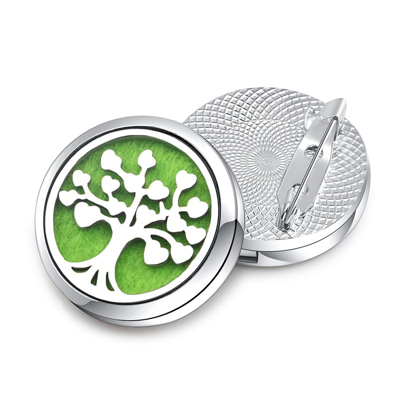 Segė su aromaterapiniu difuzoriumi, Gyvenimo medis, minimalistinis unisex aksesuaras iš nerūdijančio plieno, daugiafunkcinis