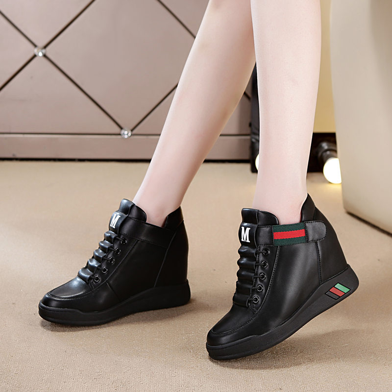 Ženske tenisice s povećanjem visine, Velcro zatvaranje, casual stil, korejski stil, gornji materijal od mikrovlakana