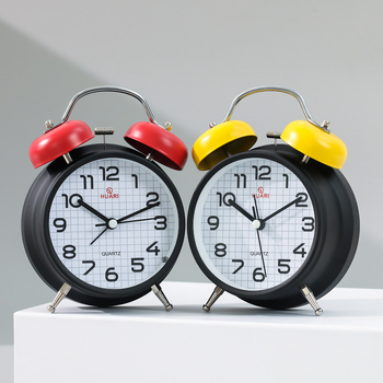 Mehaaniline laua äratuskell õpilastele – tugev alarm, analoogne ekraan (käed ja numbrid), patareiga toidetav, metallkorpus