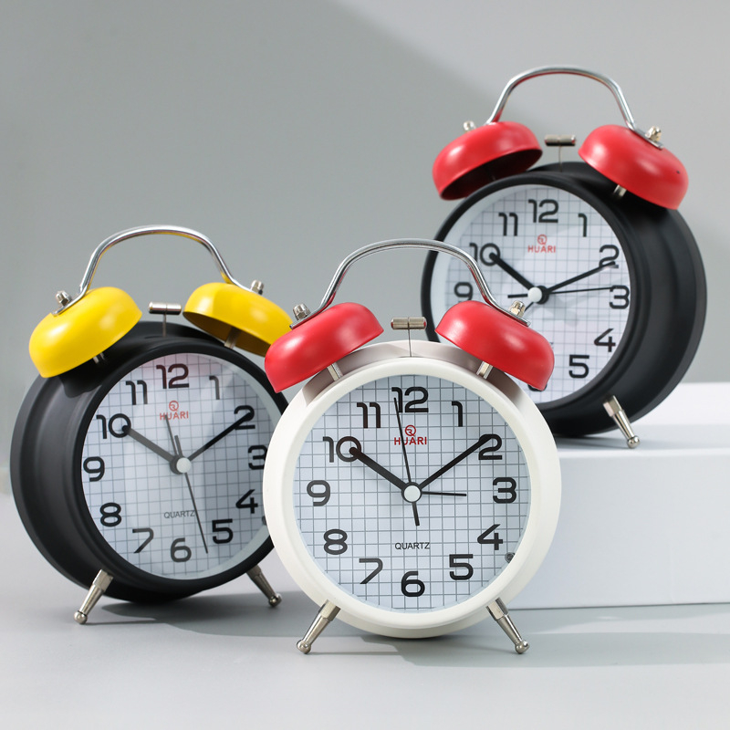 Mehaaniline laua äratuskell õpilastele – tugev alarm, analoogne ekraan (käed ja numbrid), patareiga toidetav, metallkorpus