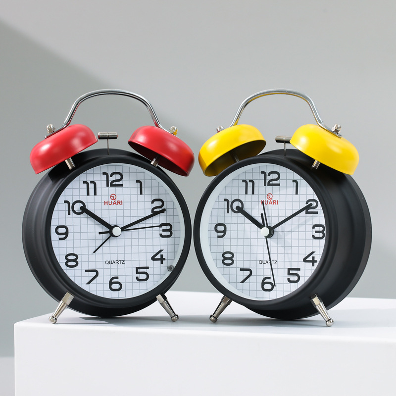 Mehaaniline laua äratuskell õpilastele – tugev alarm, analoogne ekraan (käed ja numbrid), patareiga toidetav, metallkorpus