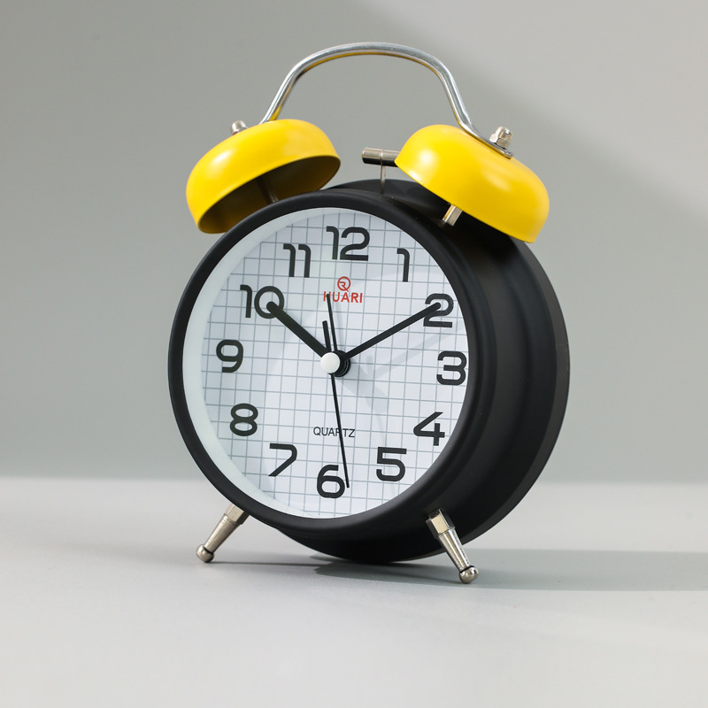 Mehaaniline laua äratuskell õpilastele – tugev alarm, analoogne ekraan (käed ja numbrid), patareiga toidetav, metallkorpus