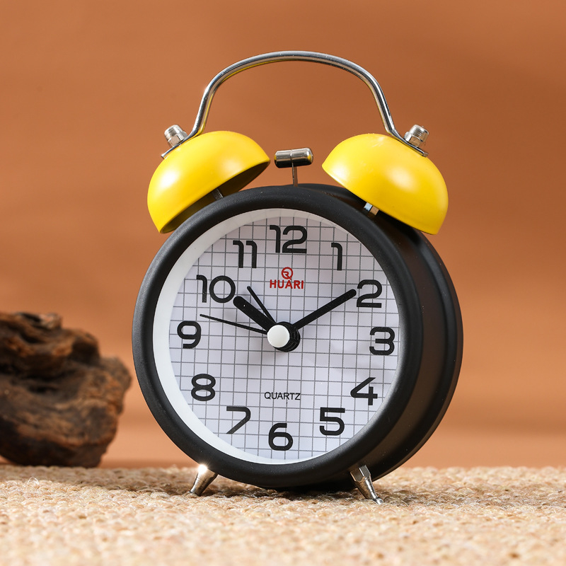 Mehaaniline laua äratuskell õpilastele – tugev alarm, analoogne ekraan (käed ja numbrid), patareiga toidetav, metallkorpus