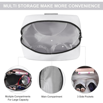 Yibao PU Δερμάτινη Καλλυντική Τσάντα Μεγάλης Χωρητικότητας – Φορητός Ταξιδιωτικός Οργανωτής, Αδιάβροχο Με Φερμουάρ