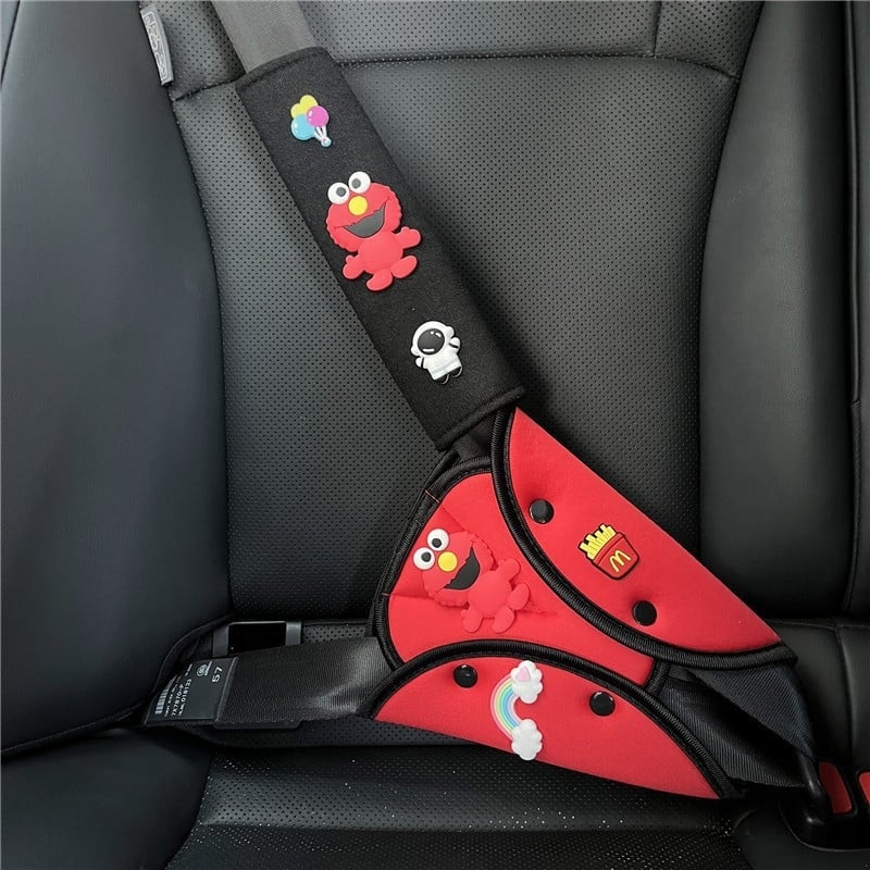 Laste auto turvavöö õla padja – reguleeritav kinnitus, vöö laiendus ja kaitseplaat, materjal jääsatiin