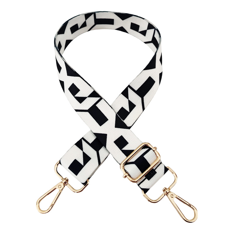 Pletena naramenica za crossbody torbu s geometrijskim uzorkom, poliester, proljeće 2024, olakšanje tereta