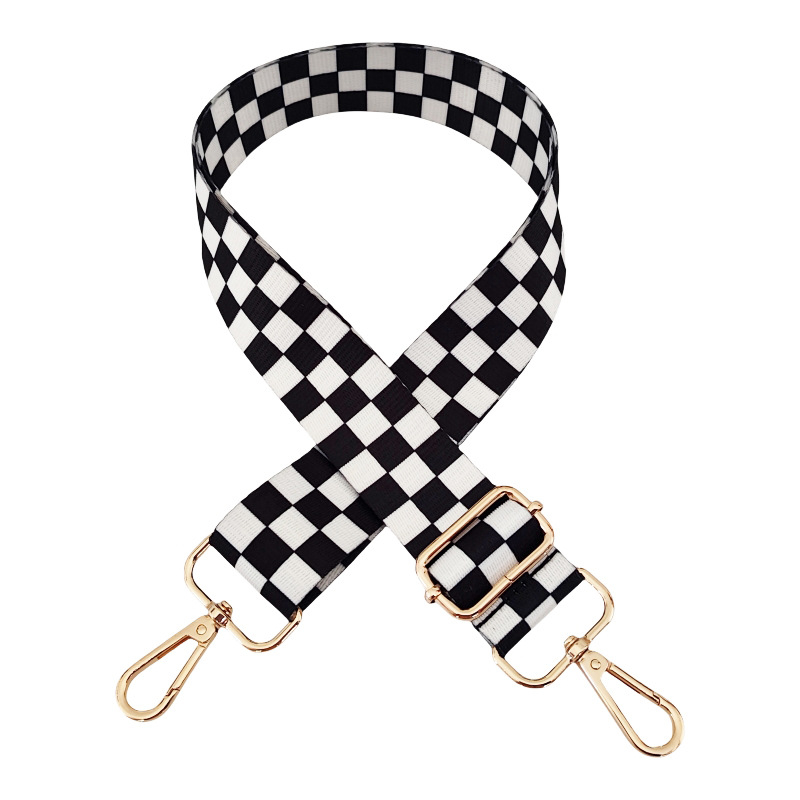 Pletena naramenica za crossbody torbu s geometrijskim uzorkom, poliester, proljeće 2024, olakšanje tereta