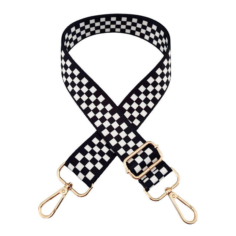 Pletena naramenica za crossbody torbu s geometrijskim uzorkom, poliester, proljeće 2024, olakšanje tereta