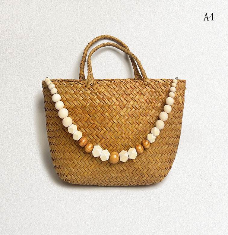 Ručni kaiš za torbu od drvenih perli – prozračan, iznimno lagan, rameni/crossbody stil, proljeće 2025