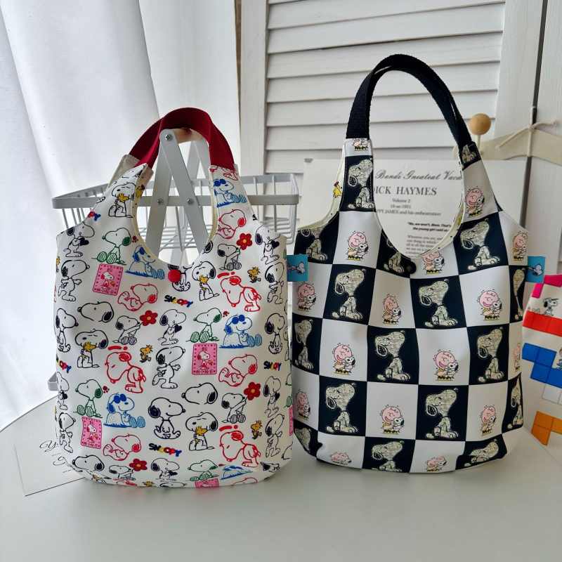 Rokassoma no Oxford auduma, apaļas formas, pilsētas stils, kokvilnas oderējums, sprādze ar četrām pogām