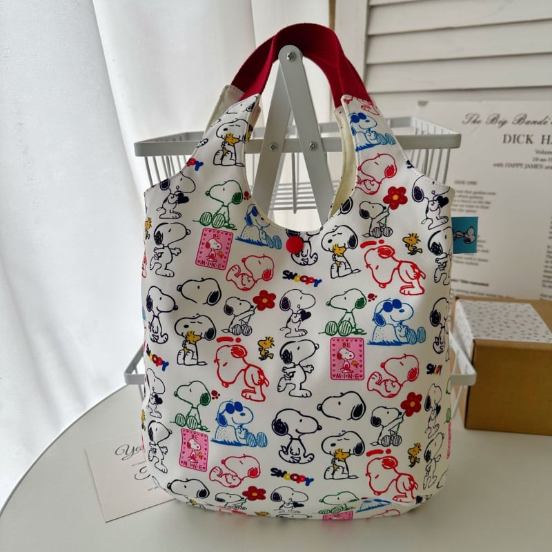 Rokassoma no Oxford auduma, apaļas formas, pilsētas stils, kokvilnas oderējums, sprādze ar četrām pogām