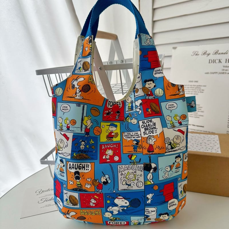 Rokassoma no Oxford auduma, apaļas formas, pilsētas stils, kokvilnas oderējums, sprādze ar četrām pogām