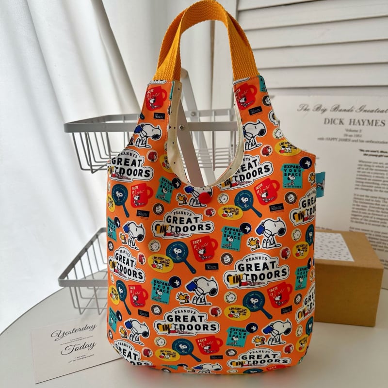 Rokassoma no Oxford auduma, apaļas formas, pilsētas stils, kokvilnas oderējums, sprādze ar četrām pogām