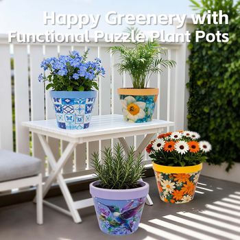 DIY 3D puzzle posuda za cvijeće, ABS materijal, injekcijsko prešanje, za stol ili podnu upotrebu