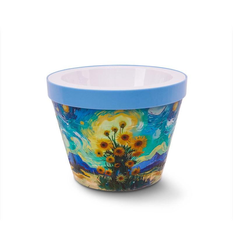 DIY 3D puzzle posuda za cvijeće, ABS materijal, injekcijsko prešanje, za stol ili podnu upotrebu