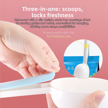 Κουτάλι γάτας φαγητού με κλιπ σφράγισης, μετρητικό, από PP πλαστικό, μάρκα Friendly