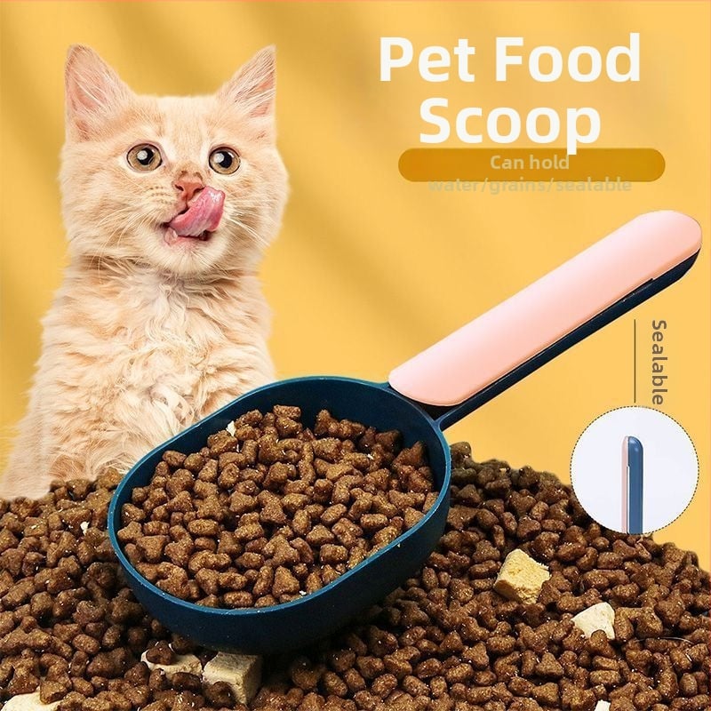 Κουτάλι γάτας φαγητού με κλιπ σφράγισης, μετρητικό, από PP πλαστικό, μάρκα Friendly