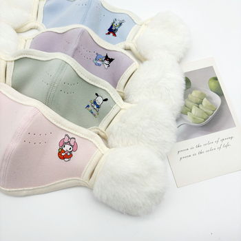 Παιδική μάσκα με αγκράφα για το αυτί τον χειμώνα – προστασία από σκόνη, νάιλον, ραφή, μονοχρωματικό σχέδιο, πλένεται, για παιδιά 3–12 ετών, φθινοπωρινός/χειμερινός