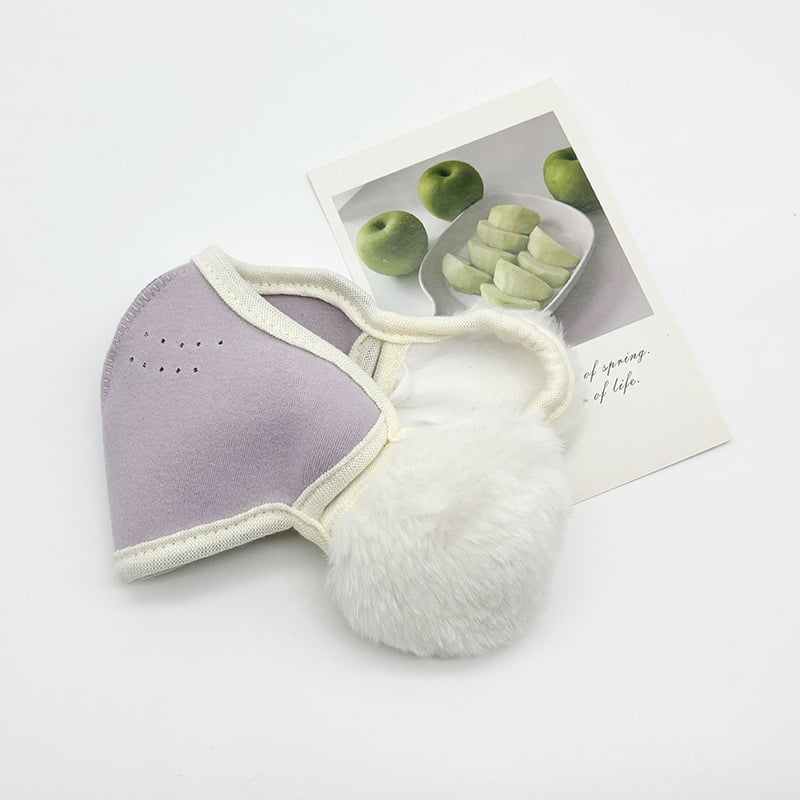 Παιδική μάσκα με αγκράφα για το αυτί τον χειμώνα – προστασία από σκόνη, νάιλον, ραφή, μονοχρωματικό σχέδιο, πλένεται, για παιδιά 3–12 ετών, φθινοπωρινός/χειμερινός