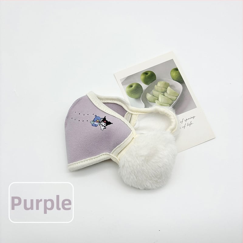 Παιδική μάσκα με αγκράφα για το αυτί τον χειμώνα – προστασία από σκόνη, νάιλον, ραφή, μονοχρωματικό σχέδιο, πλένεται, για παιδιά 3–12 ετών, φθινοπωρινός/χειμερινός