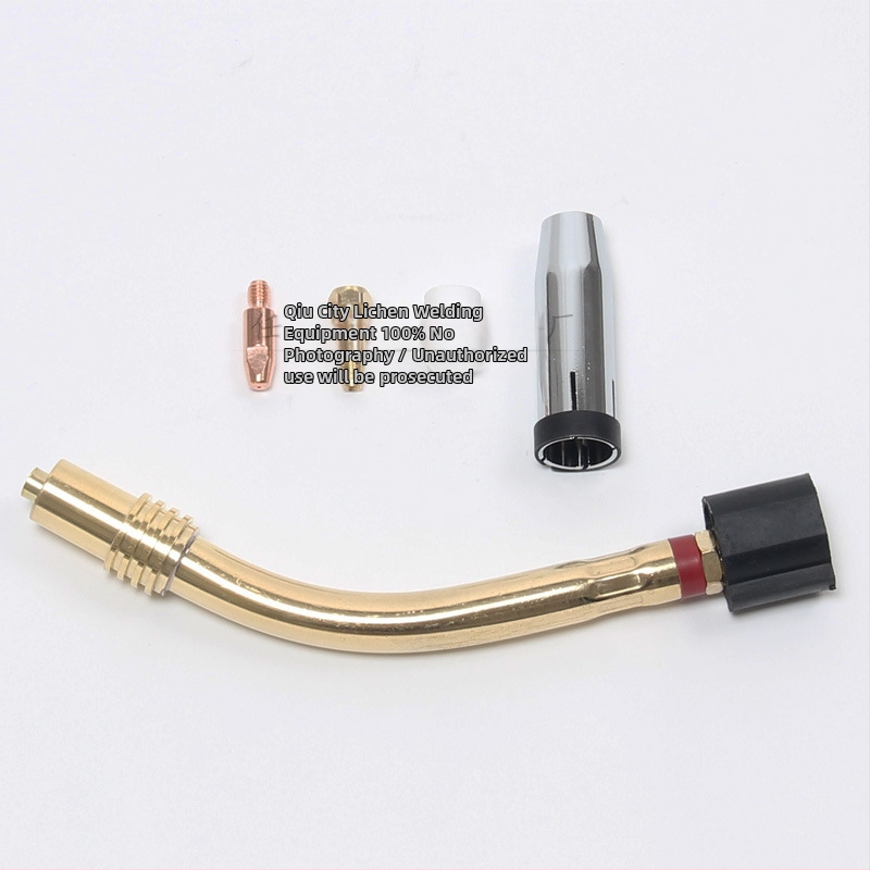 Príslušenstvo k zváraniu s ochranným plynom: ochranná tryska, kryt trysky, sedadlo spojovacej tyče trysky, koleno spoja; meďová povrchová úprava; zváranie rôznych kovov