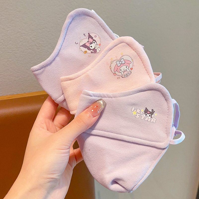 Παιδική χειμωνιάτικη μάσκα προσώπου με ζεστό παχύ μη υφαντό ύφασμα, γεωμετρικό σχέδιο, αναπνέουσα, διακοσμητική