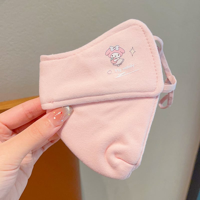 Παιδική χειμωνιάτικη μάσκα προσώπου με ζεστό παχύ μη υφαντό ύφασμα, γεωμετρικό σχέδιο, αναπνέουσα, διακοσμητική