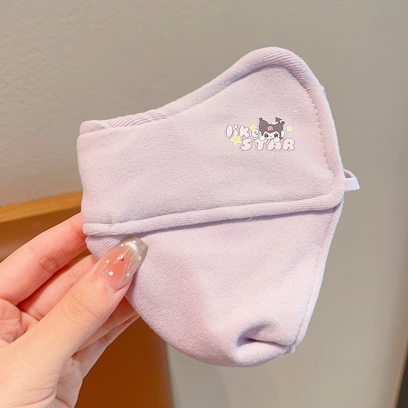 Παιδική χειμωνιάτικη μάσκα προσώπου με ζεστό παχύ μη υφαντό ύφασμα, γεωμετρικό σχέδιο, αναπνέουσα, διακοσμητική