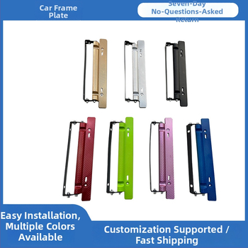 Numbrimärgiraam - universaalne numbrimärgihoidja; ABS kõva plastik + rauast raam; pöörlev nurk; üldine ühilduvus; võidusõidustiil