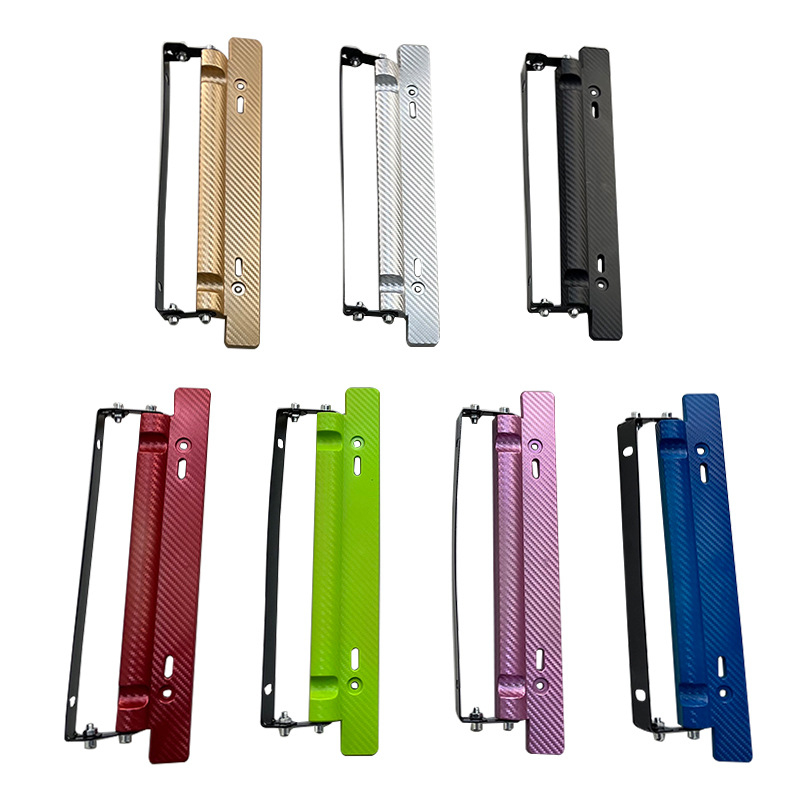 Numbrimärgiraam - universaalne numbrimärgihoidja; ABS kõva plastik + rauast raam; pöörlev nurk; üldine ühilduvus; võidusõidustiil