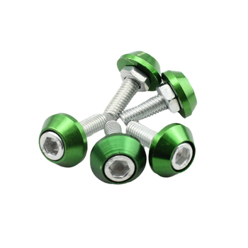 Alumīnija sakausējums, universāla automašīnas skrūvju pamatne ar M6 uzmavu un numura rāmim, dekoratīvi komponenti